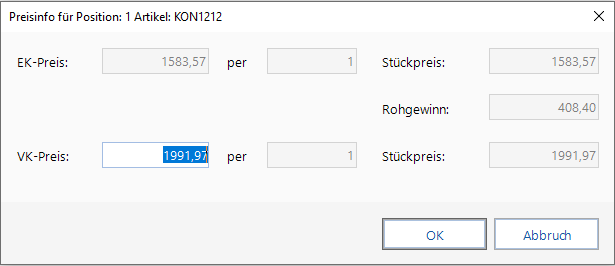 Preisinfo