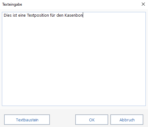 Eingabe einer Textposition